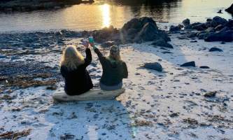 Beach sundowners Chrystal Rozander alaska bear paw charters sitka