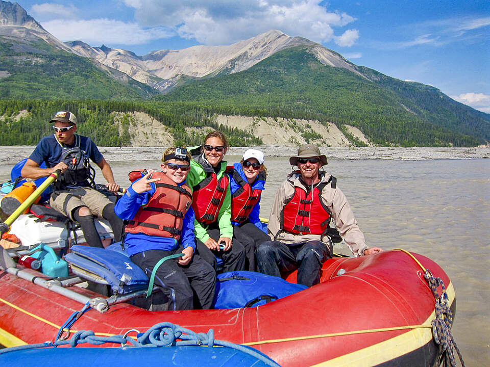 Raft amongst mountains and icebergs!